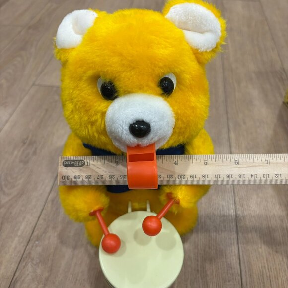 Vintage Teddy the Cheerleader Bear with Box 1980s NOT working for Parts/Repair - Picture 10 of 10